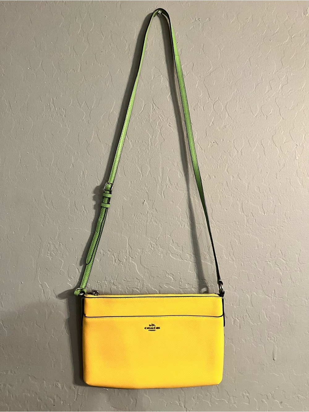 Coach Yellow File Crossbody Bag
